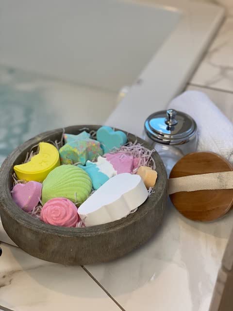 Hudsyn Brielle Collection Rainbow Unicorn Bath Bomb Set for Girls I 9 PCS Handmade Bubble Bath Fizzies I Magical Colorful Bath Bombs for Kids I Natural Organic Safe for Kids & Toddlers
